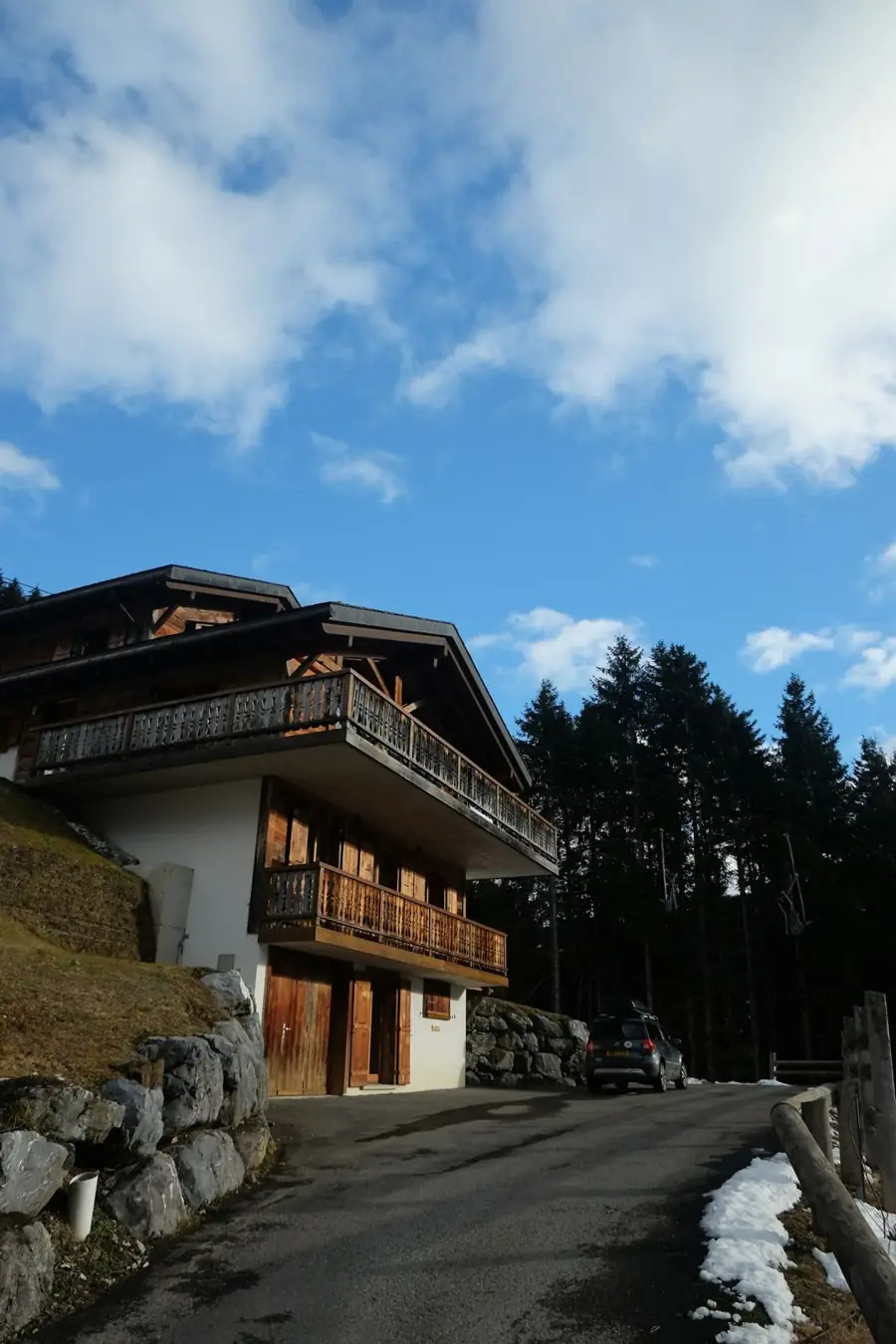 Traditional chalet facade